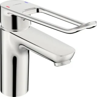Hansa Waschtischarmatur HANSACLINICA 4502 CU-Rohr Bügelh. Bed.he. lang 180 mm 45022185