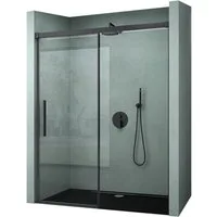 Mai & Mai Dusch-Schiebetür Nischentür Dusche Duschtür Duschabtrennung H:195cm ESG Nano, 100x195 cm