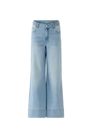 Oui - Jeans WIDE LEG blue denim - Gr. - 42