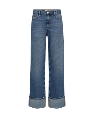 MOS MOSH - MMDara Turn-up Jeans mid blue - Gr. - 26/34