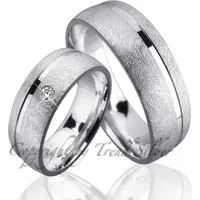 Trauringe123 Trauring Hochzeitsringe Verlobungsringe Trauringe Eheringe Partnerringe aus 925er Silber mit Stein, J91