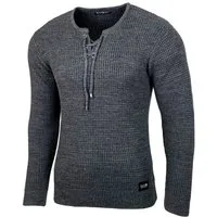 Baxboy Strickpullover Baxboy Herren Pullover Rundkragen Moderner Feinstrick Pulli B-52132