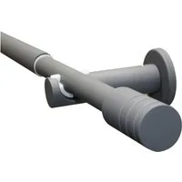 GARDINIA Gardinenstange Set Ø 16/19 mm, Ø 19 mm, 1-läufig, ausziehbar, mit Bohren, verschraubt, 1-Lauf