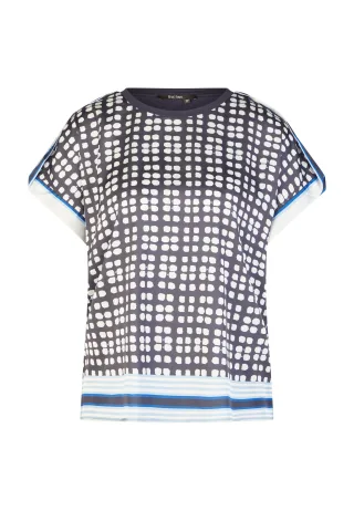 Marc Aurel - Blusenshirt mit Streifendetails blue varied - Gr. - 34