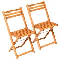 MERXX Gartenstuhl Porto (Set, 2 St), 2er Set, Eukalyptusholz, klappbar, braun