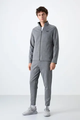 Herren Sweatshirt mit Reißverschlusskragen und Hose Set
