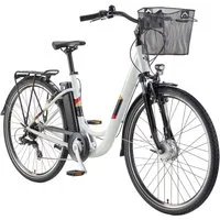 Telefunken E-Bike Cityrad Multitalent RC822, 7 Gang Shimano Tourney Schaltwerk, Kettenschaltung, Frontmotor, 531,3 Wh, (Beleuchtung, Straßenzulassung, ca. 100 km Reichweite, 2 V-Bremsen), Elektrofahrrad, Damen Herren, 28 Zoll, 36,9 V, 531,3 Wh Akku, 