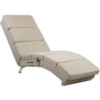 Casaria Relaxliege London Massage, 1 Teile, Massage Heizfunktion 186x89x55cm Stoff Gepolstert 180kg Belastbarkeit
