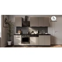 Küchen-Preisbombe Küchenzeile ARIA K-BL Basic 250 cm Anti Fingerprint Küchenblock Küche Einbauküche
