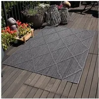 Carpettex Outdoorteppich Boho-Design, Läufer, Höhe: 8 mm, In& Outdoor Teppich Grau Boho Design für Küchen Balkon Terrasse Garten