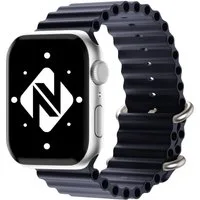 Nalia Smartwatch-Armband Apple Watch 38mm/40/41/42(Serie 10/11), Ocean Style Sportarmband / Silikon Ersatzband / Metall-Ring Verschluss