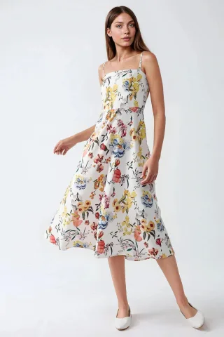 Bedrucktes Midikleid