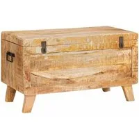 vidaXL Aufbewahrungsbox Aufbewahrungsbox mit Speicher 70 x 35 x 40 cm Massivholz (1 St)