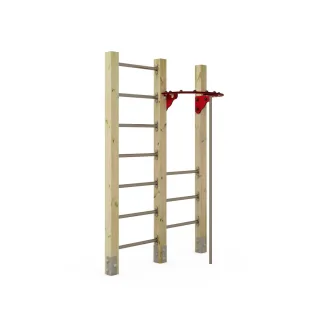 Parkour-Gerät Outdoor PRO Fit Rush - Robuste Edelstahl Sprossenleiter & Feuerwehrstange - Wetterfestes Klettergerüst 11x11 cm - Spielspaß Wickey