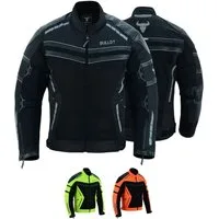 BULLDT Motorradjacke BLD323J (mit abnehmbare 4 Stück Protektoren) Sommer Jacke mit Mesh-Netz 360° Reflektoren & Zipper-Taschen