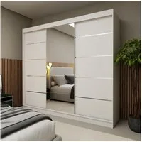 Compleo Schwebetürenschrank mit Spiegel 240 cm breit, Elegant design