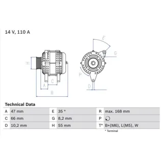 Bosch Lichtmaschine 110A 0986042201 Renault Espace Laguna Megane Safrane Volvo S40 V40
