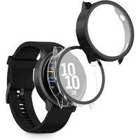 kwmobile 2x Glas Hülle für Garmin Venu 4 45mm Smartwatch, 2-tlg., Schutzhülle Fullbody Fitnesstracker Case Set aus Glas