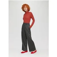 QS Chinos Hose Gemusterte Wide-Leg-Hose aus Interlock-Jersey