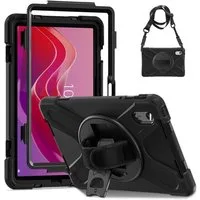 Fintie Tablet-Hülle mit Displayschutzfolie für Lenovo Tab M11 (TB330FU) 11 Zoll 2024, Case mit 360° Drehbare Ständer, Handgurt, Schultergurt und Stifthalter
