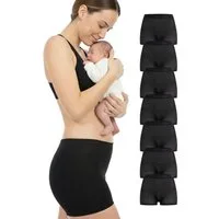 Herzmutter Funktionsunterhose Wochenbett-Unterwäsche von HERZMUTTER (9400) Schwarz XL-XXL (7er-Set)