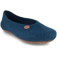 WoolFit handgefilzte Ballerina-Hausschuhe Hausschuh mit vegetabiler Ledersohle