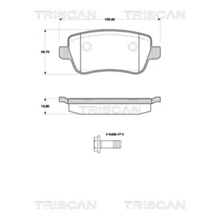 Triscan Bremsbel?ge hinten Fiat Croma