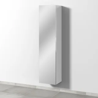 Sanipa 3way Hochschrank mit 1 Doppelspiegeltür, Weiß-Glanz BS15278