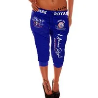Jaylvis Sweatshorts Damen Short Bermuda Kurze Jogginghose 3/4 Hose Sport Marine Royal