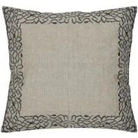 Marrakesch Orient & Mediterran Interior Zierkissen Boho Kissenbezug Frisia handgefertigt aus Baumwolle in Grau 50 x 50 cm, (1 St)
