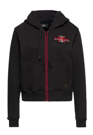 Queen Kerosin Damen Kapuzensweatjacke Fast & Curvy