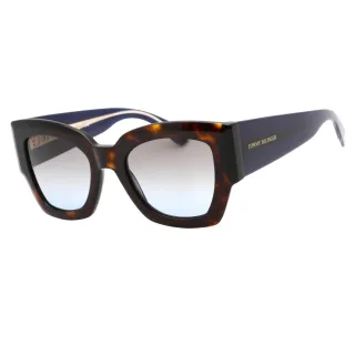 Tommy Hilfiger – Sonnenbrille in dunklem Havannabraun mit dickem Rahmen
