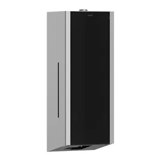 KWC Aquarotter Seifensp., EXOS, elek., Edelstahl, AP, 120x325x120 mm, Front ESG schwarz, 2030022943 2030022943