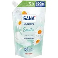 ISANA Flüssigseife Milde Seife Sensitiv, 850 ml, Nachfüllbeutel