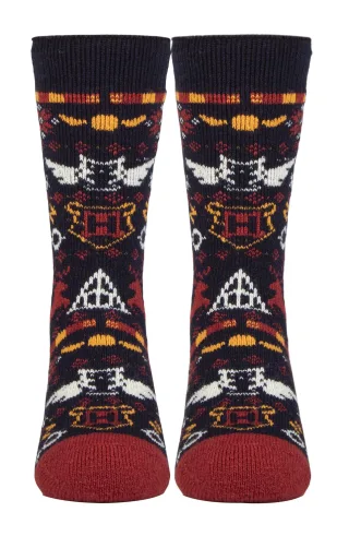 Damen Neuheit Harry Potter Socken | Wärmehalter Lite | Winter warm Spaß Muster Socken für Frauen - Harry Potter