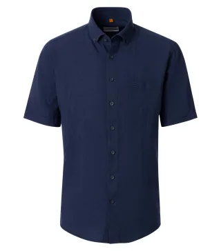 REDMOND - Leinenhemd blau - Gr. - XL
