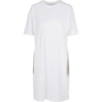 Build Your Brand Rundhalsshirt Damen Organic Oversized Slit T-Shirtkleid
