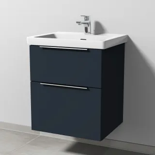 Sanipa 3way Waschtischunterbau zu Villeroy & Boch Subway 3.0 Waschtisch mit 2 Auszügen, Marine-Matt UP8521R