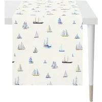 APELT Tischläufer 3911 OUTDOOR, Sommerdeko, Sommer (1-tlg), mit Schiff-Motiv im Digitaldruck