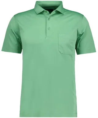 RAGMAN - Polo button short sleeve solid apfel - Gr. - 3XL