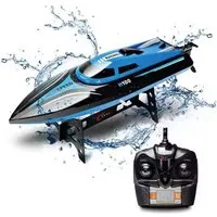 efaso RC-Boot H100 RC Boot mit LCD-Display - ferngesteuertes Boot 25kmh, Alarmsignal bei schwachem Akku