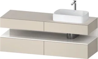 Duravit Qatego Konsolenwaschtischunterbau wandhängend Taupe Supermatt 1600x550x600 mm - QA4778022830 QA4778022830010