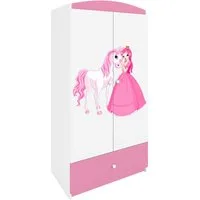 Raumhirsch Furniture Kinderkleiderschrank mit liebevollen Motiven - Kleiderschrank für Kinder (Kinderzimmerschrank für Mädchen, Mit Ablagefächern & Kleiderstange) hochwertige Verarbeitung, sanfte Farben, verschiedene Designs