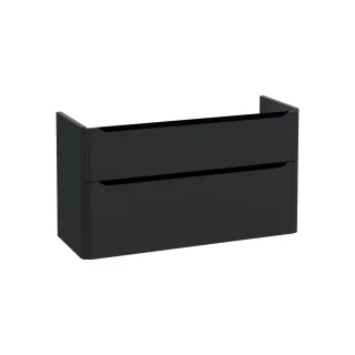 VitrA New Integra Round Waschtischunterschrank mit 2 Vollauszügen 117 x 45 x 65 cm Matt,70034 70034