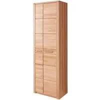 freiraum Garderobenschrank Nature One 2 Türen, 6 Böden, soft-close, Kernbuche teilmassiv - 65x201x40cm B/H/T