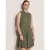 Apricot Minikleid Minikleid aus Leinenmischung