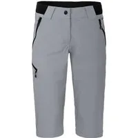 Bergson Outdoorhose VIDAA COMFORT Capri Damen 3/4 Wanderhose, leicht, strapazierfähig, Normalgrößen, hellgrau