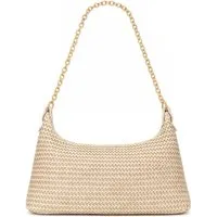Zaewry Umhängetasche Boho-Stil geflochtene Umhängetasche, Damen-Strandtasche, Sommer-Strohtasche, Damen-Schultertasche mit Kette