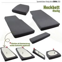 BLACK FOREST FOX Spannbettlaken Adria Supreme 670 SL, DL, AXESS 650 SL Grau Camper Wohnmobil 4 teilig, Baumwolle, Gummizug: rundum, OEKO-TEX® Standard 100, Zertifikatnummer IW 00270