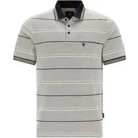 Hajo Poloshirt Pikee-Poloshirt in Dreitonoptik mit garngefärbtem Streifen - stay fres